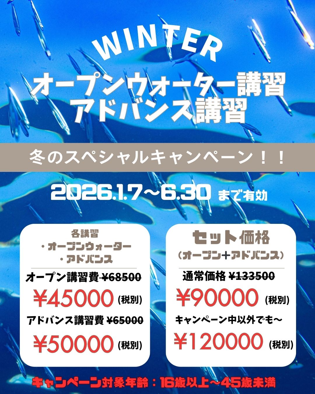 学生割引でお得にダイビング！